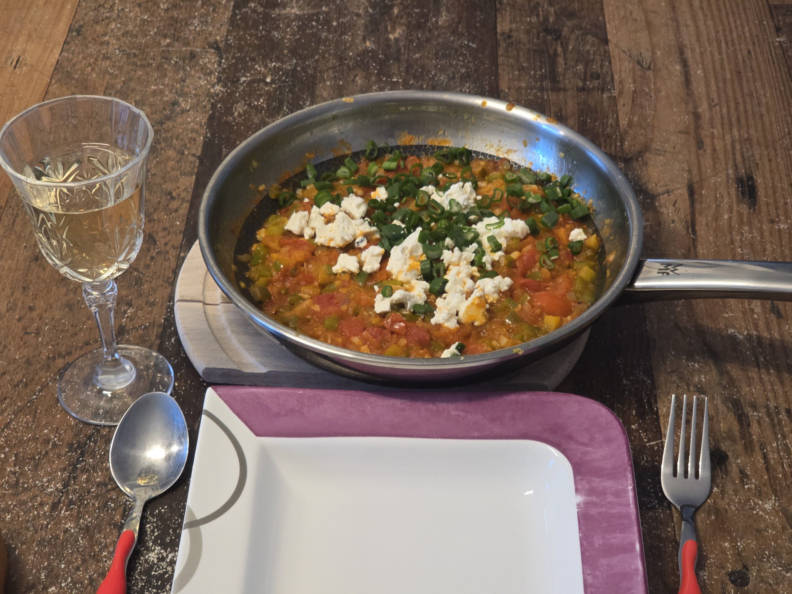 Rezept Paprika-Tomaten-Pfanne mit Feta