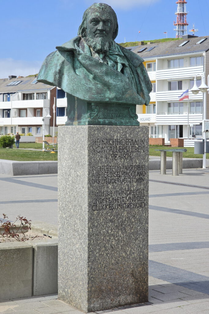 Helgoland - Denkmal für Hoffmann von Fallersleben